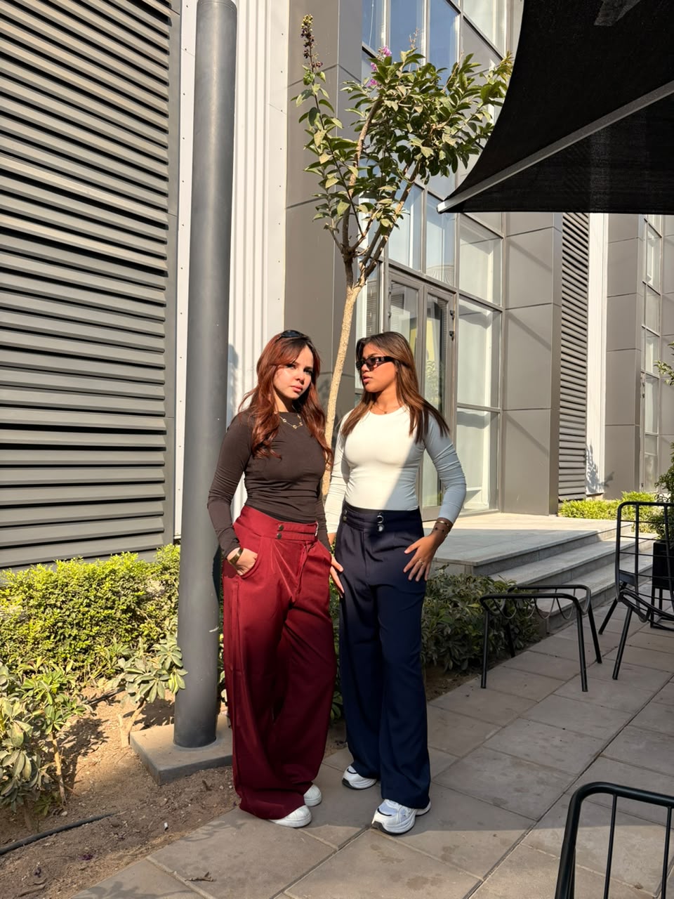 Double-Buckle Wide-Leg Formal Pants | EVO