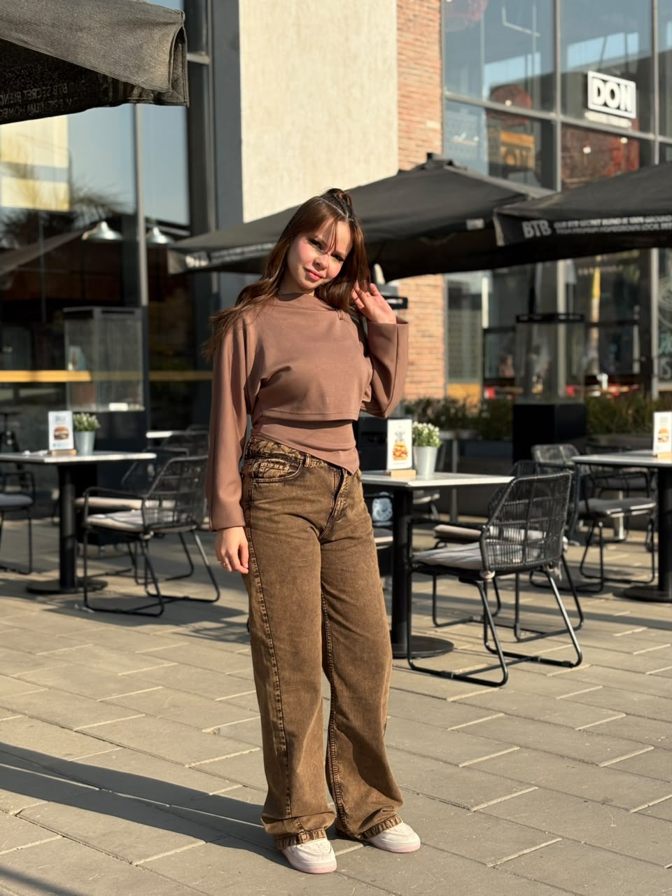 Brown Wide-Leg Jeans | EVO